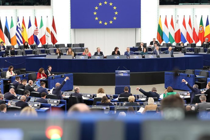 Sesión plenaria del Parlamento Europeo en Estrasburgo (Francia)