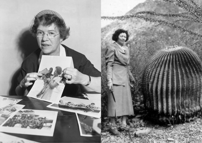 La antropóloga Margaret Mead (izquierda) y la botánica Helia Bravo (derecha).