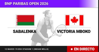 Aryna Sabalenka - Victoria Mboko: resumen y estadísticas del partido de Cuartos de final de BNP Paribas Open