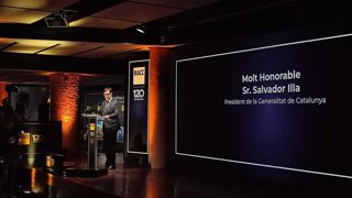 El presidente de la Generalitat, Salvador Illa, en el acto del 120 aniversario del RACC
