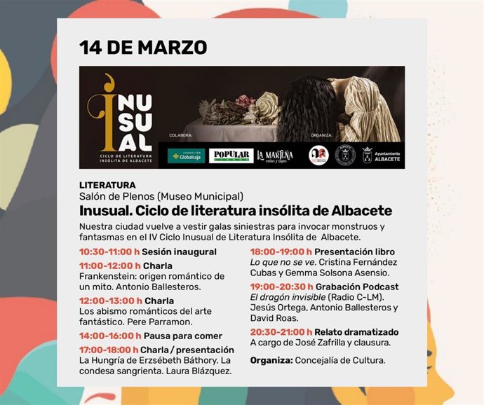 Programa del ciclo Inusual del 14 de marzo.
