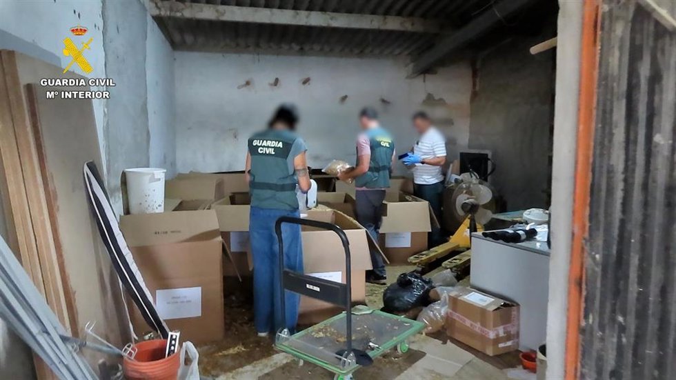Agente de la Guardia Civil en el operativo contra la red de contrabando.