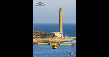 Dos Canadair del 43 Grupo del Ejército del Aire completan su adiestramiento contra incendios estos días en Canarias