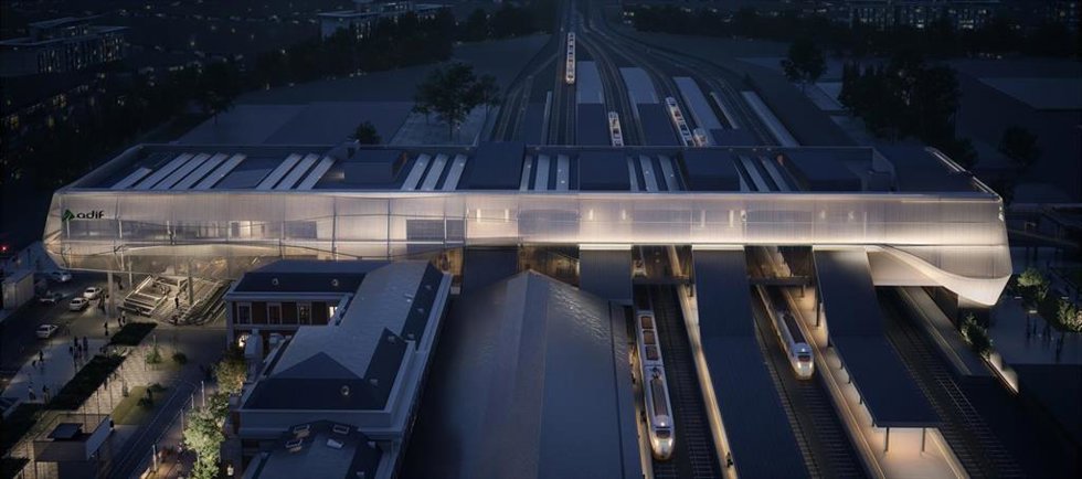 Archivo - Simulación de los andenes de la remodelación de la estación Campo Grande de Valladolid.