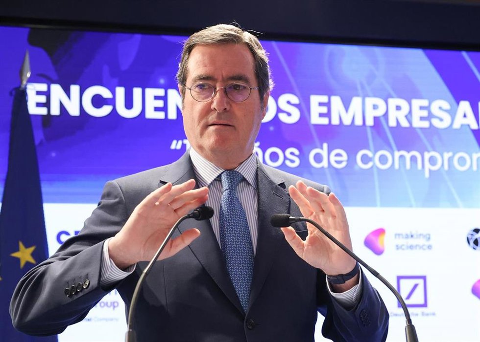 El presidente de la CEOE, Antonio Garamendi