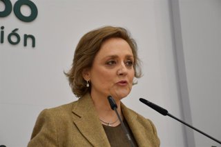 Soledad de Frutos en la rueda de prensa.