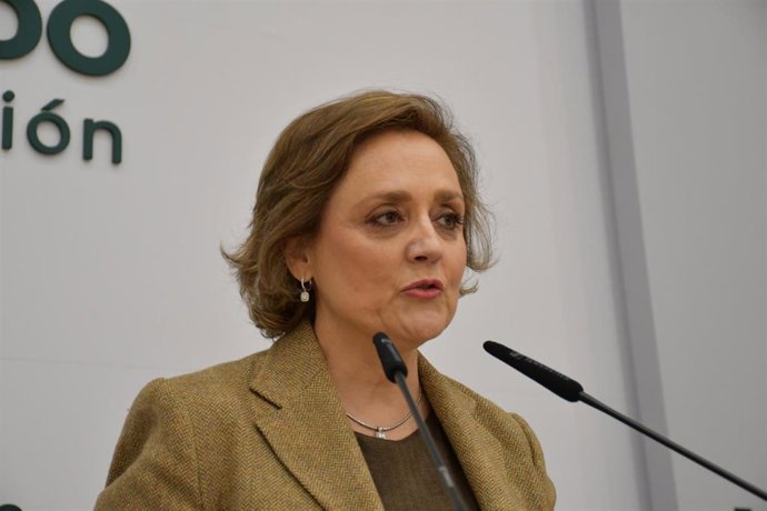 Soledad de Frutos en la rueda de prensa.