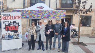 La candidatura de Soria ¡YA! Pide el voto en este último día de campaña.