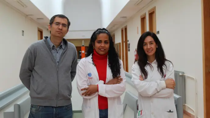 Investigadores del Ibsal: Miguel Marcos, Lina Rojas y María Ángeles Pérez.