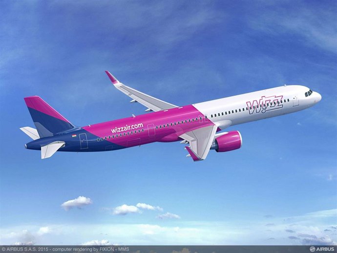 Archivo - Avión A321 de Wizz Air.