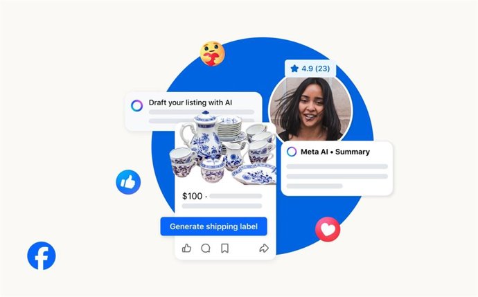 Novas opções do Meta AI no Facebook Marketplace.