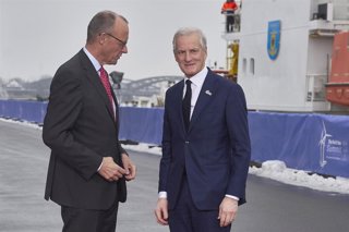 Archivo - El canciller alemán, Friedrich Merz, y el primer ministro noruego, Jonas Gahr Store, en un reciente encuentro. 