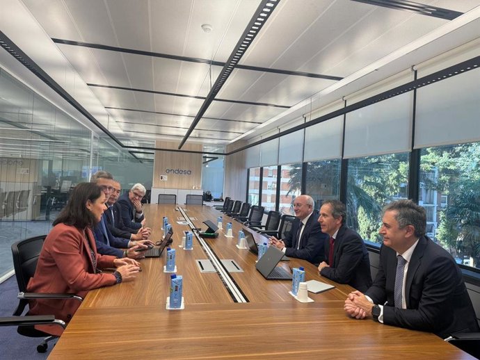 La secretaria general de Medio Ambiente y Cambio Climático de la Junta de Andalucía, María López Sanchís, visita Endesa, acompañada por el director de Endesa en Andalucía, Extremadura, Ceuta y Melilla, Rafael Sánchez.