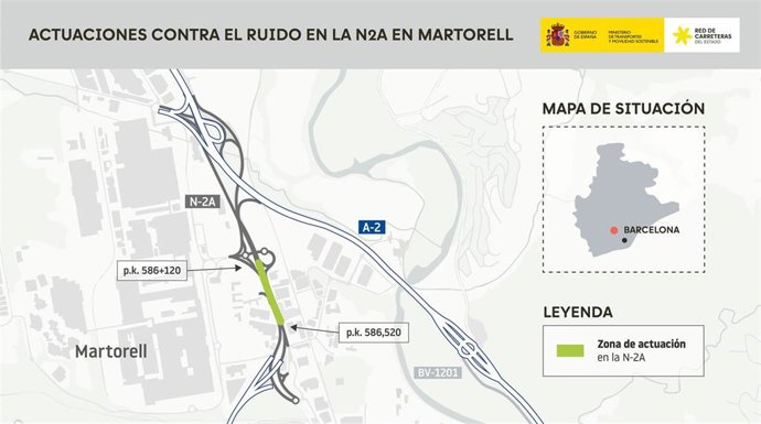 Transportes invertirá 3,9 millones en reducir el ruido en el Hospital de Martorell (Barcelona)