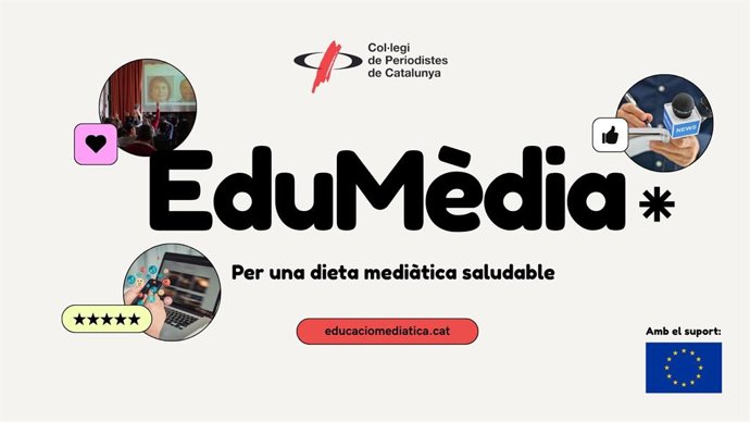 Col·legi de Periodistes e instituciones europeas impulsan el programa EduMedia en 100 escuelas catalanas