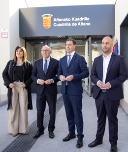 Pradales y González, en la inauguración de la nueva sede de la Cuadrilla de Añana