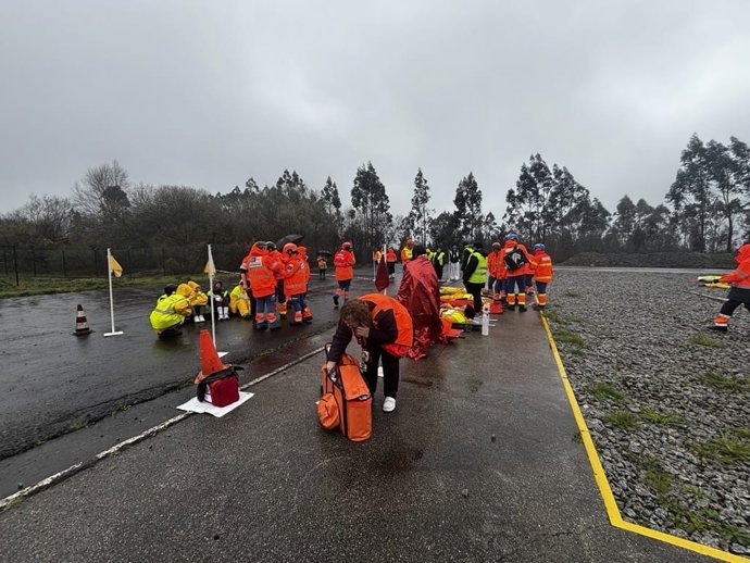 Simulacro en Lavacolla.
