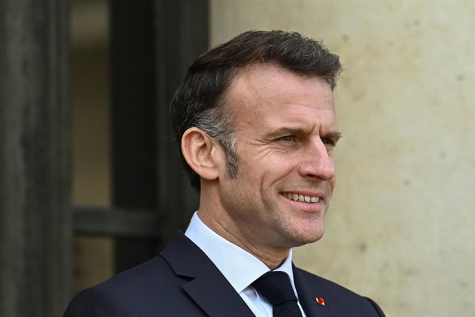 El presidente de Francia, Emmanuel Macron, antes de un acto en el Eliseo. 
