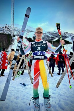 Aleix Aubert logró la medalla de bronce en el gigante del Mundial Junior de Narvik (Noruega).