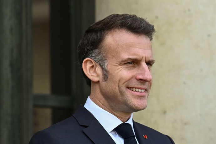 El president de França, Emmanuel Macron, abans d'un acte a l'Eliseo. 