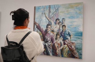 Cuadro de la exposición colectiva 'El color de la travesía'.