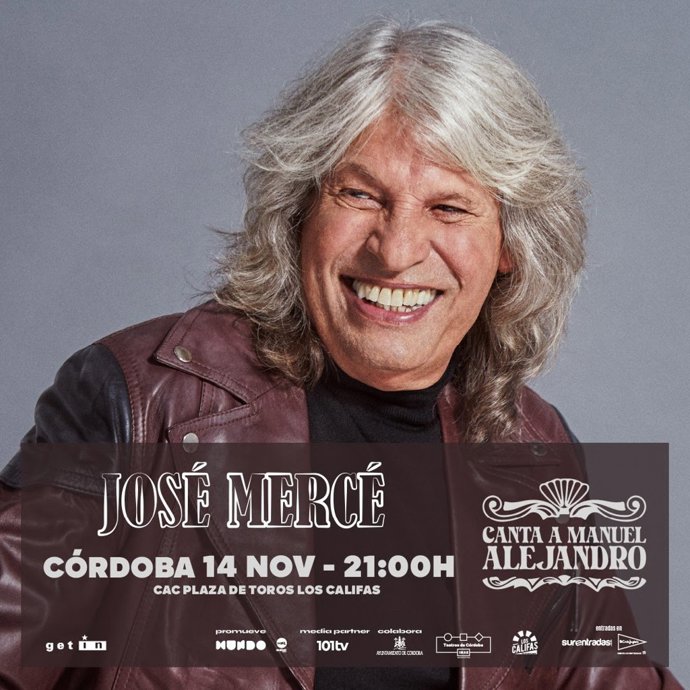 Cartel del concierto de José Mercé en Córdoba.