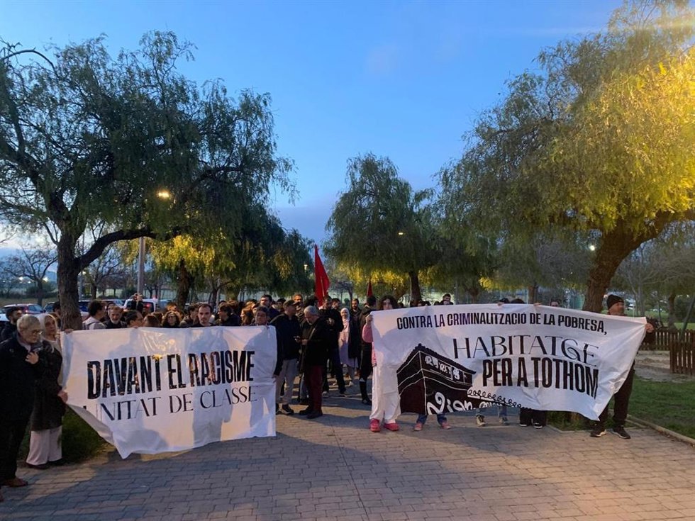 Concentración en la antigua cárcel de Palma