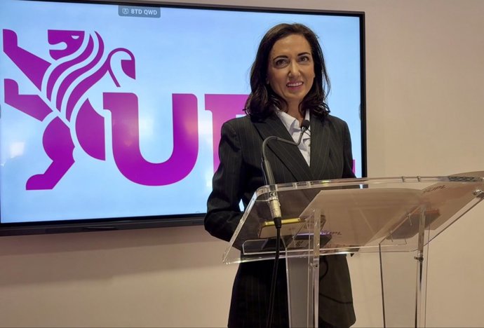 La candidata de UPL, Alicia Gallego, en un acto.