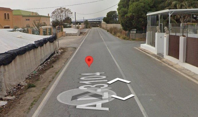 Punto de Almería en el que un hombre ha sido atropellado en la noche de este viernes, 13 de marzo.