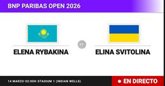 Foto: Elena Rybakina - Elina Svitolina, en directo hoy: sigue el partido de BNP Paribas Open