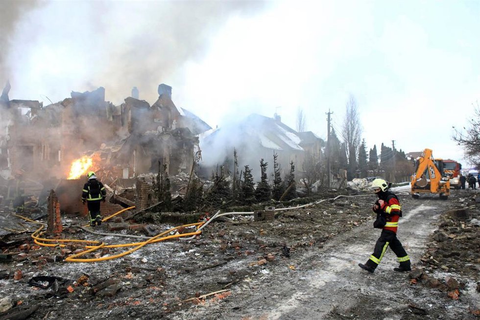 Imagen de archivo de un ataque ruso en la región de Kiev, en febrero de 2026 