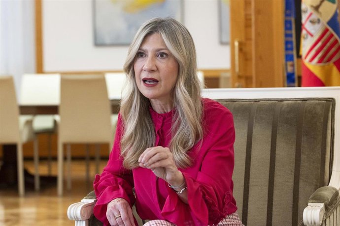 La vicepresidenta del Gobierno de Aragón en funciones, Mar Vaquero, durante una entrevista concedida a Europa Press.
