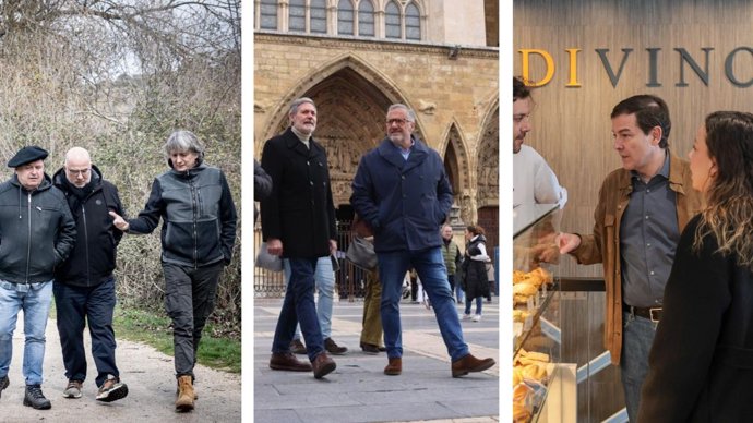 Imágenes de la jornada de reflexión de Carlos Martínez, Carlos Pollán y Alfonso Fernández Mañueco.