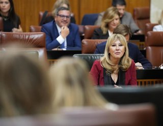 Imagen de archivo de la consejera de Economía, Hacienda, Fondos Europeos y Diálogo Social de la Junta de Andalucía y portavoz del Gobierno, Carolina España.