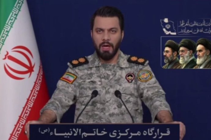 Archivo - Arquivo - Um porta-voz das Forças Armadas iranianas (arquivo)