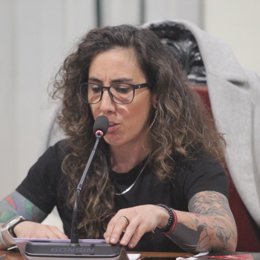 La candidata para las próximas elecciones al Parlamento de Andalucía dentro de la coalición Por Andalucía, Laura Cerezuela.