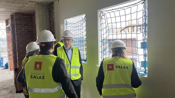 David Lucas en la obra de las 192 viviendas