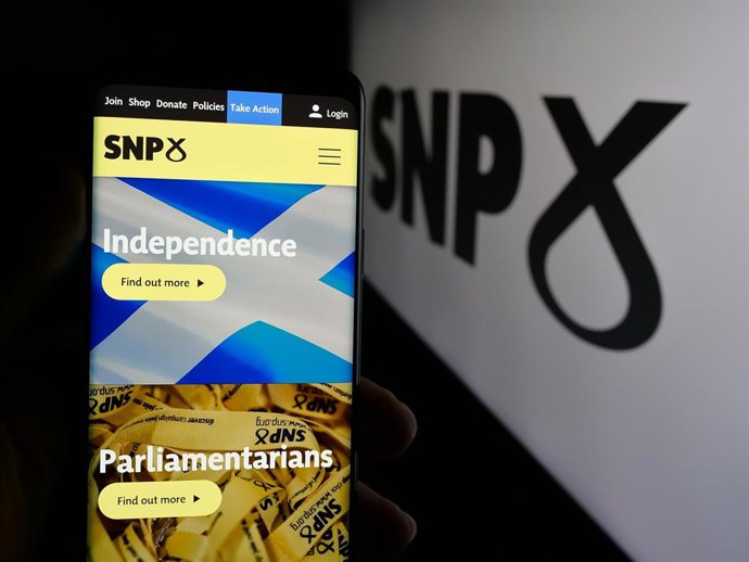 Archivo - Imagen del logotipo del Partido Nacional Escocés (SNP)