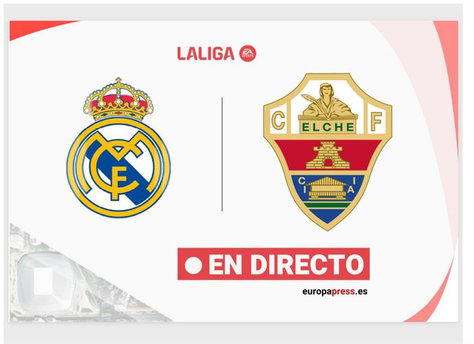 Onces Iniciales probables: Real Madrid - Elche: resumen y estadísticas del partido de la jornada 28 de LaLiga EA Sports