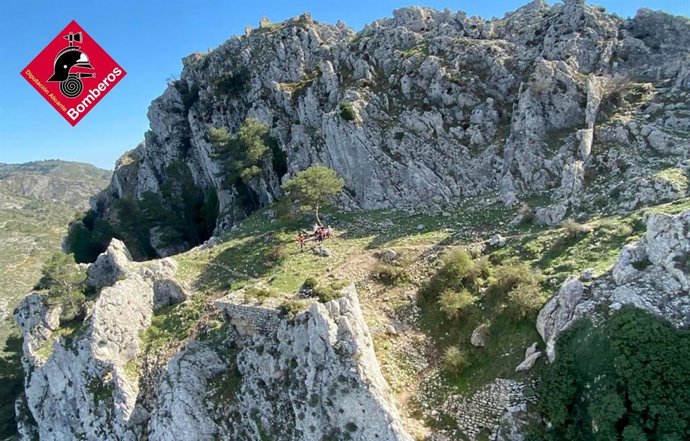 Imagen del rescate en Castell de Castells
