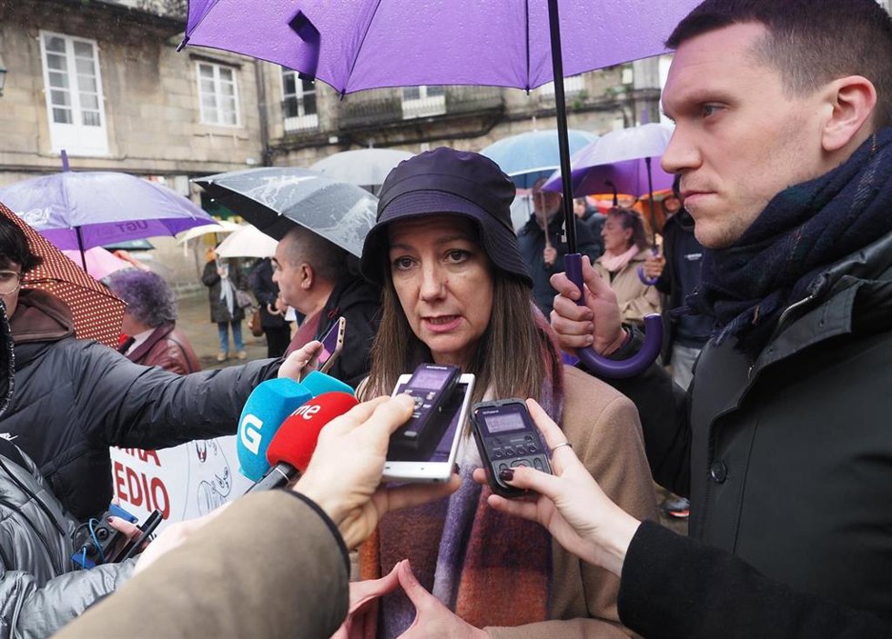 Lara Méndez en la manifestación convocada por 'Parar la guerra'