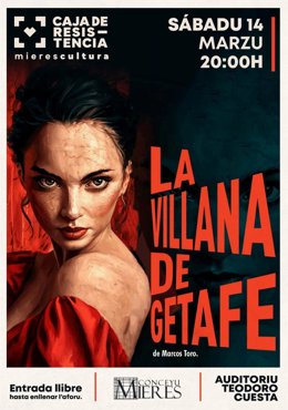 Cartel de la obra de teatro 'La villana de Getafe'.