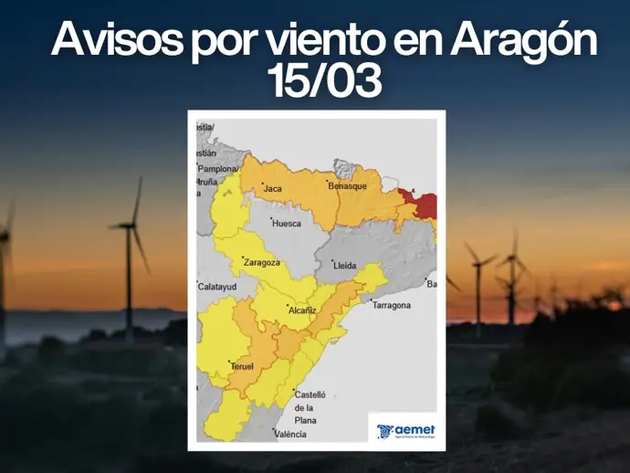 Avisos de Aemet en Aragón