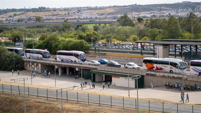 Zonas de aparcamiento en el Estadio de la Cartuja