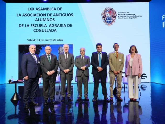 El consejero en funciones Javier Rincón ha clausurado la LXX Asamblea General de Antiguos Alumnos de Cogullada. Agricultura, Ganadería y Alimentación