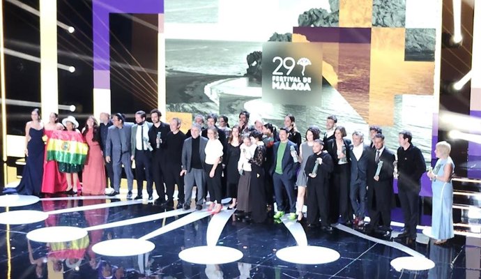 Un momento de la gala de clausura del 29 Festival de Málaga.