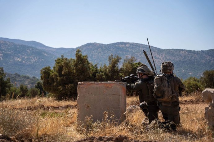 Militares del Ejército de Israel durante unas maniobras.