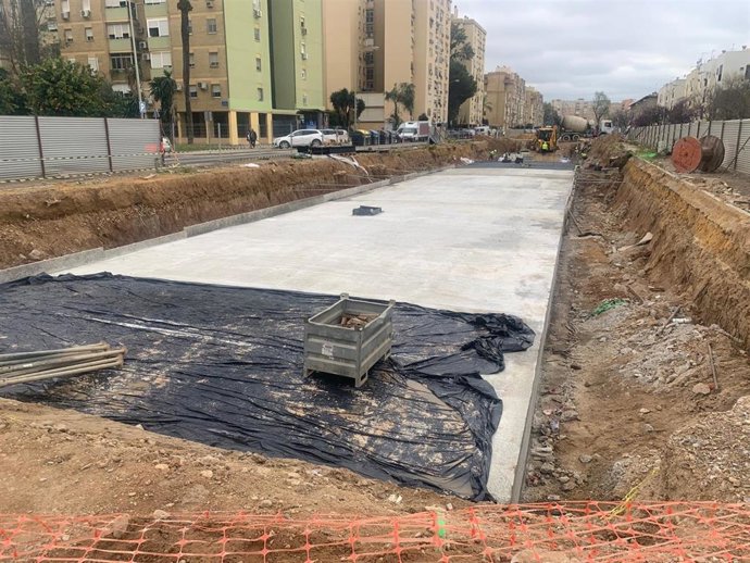 Obras de la Línea 3 del metro de Sevilla.