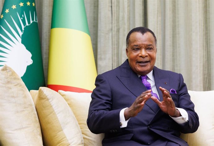 Archivo - El presidente de República del Congo, Denis Sassou Nguesso