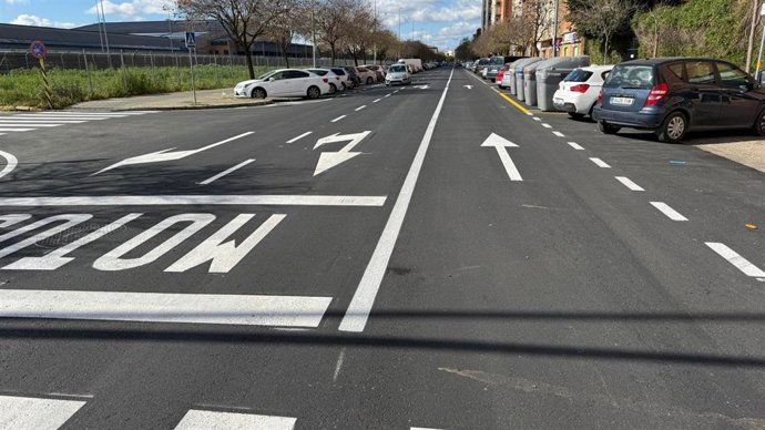 Pavimento asfaltado en Pueblo Saharaui.